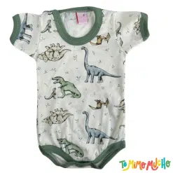 Body manga corta Dino Verde