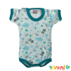 Body manga corta jirafa y elefante celeste