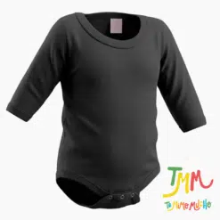 Body manga larga Liso Negro