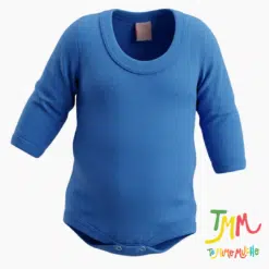 Body manga larga Liso Azul Marino