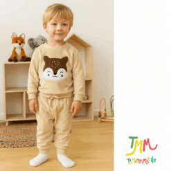 Conjunto buzo y babucha plush beige