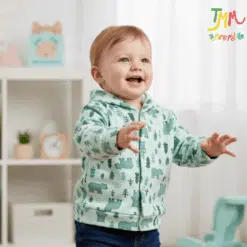 Campera algodon estampada ositos verde