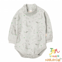 Body Dino Naranjo Gris 1/2 polera