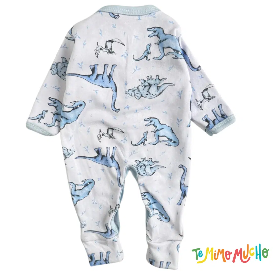 Enterito largo Dino celeste fondo blanco - Image 3