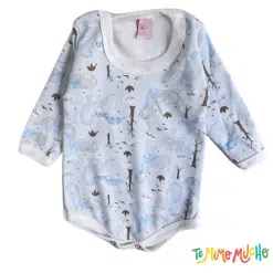 Body manga larga dino celeste