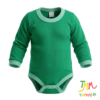 Body Manga Larga Liso Verde