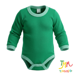 Body Manga Larga Liso Verde