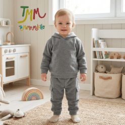 Conjunto Darlon frizado canguro gris