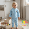 Conjunto polar saquito y babucha celeste