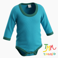 Body Manga Larga Liso Celeste