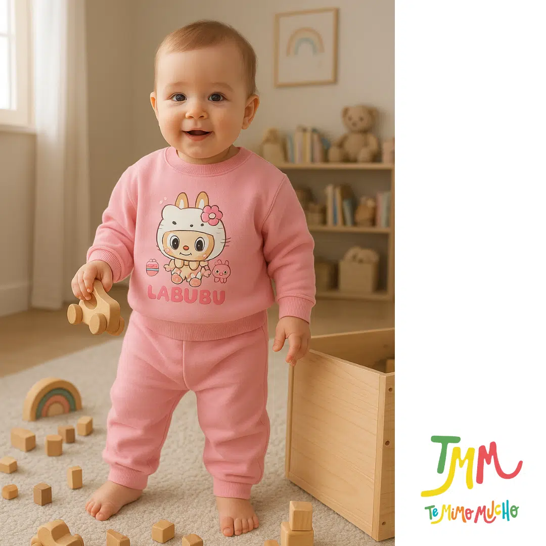 Conjunto de FRIZA LABUBU Rosa