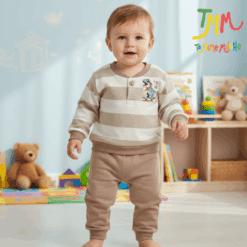 Conjunto de FRIZA Rayado Beige