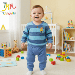 Conjunto de FRIZA Rayado Celeste