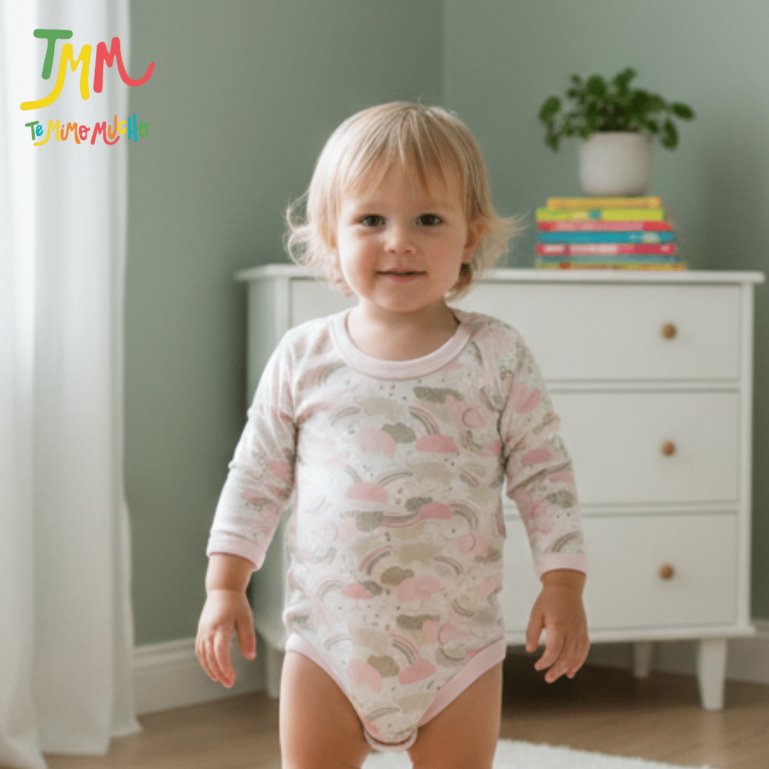 Body Manga Larga Arcoiris Rosa