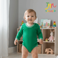 Body Manga Larga Liso Verde - Imagen 4