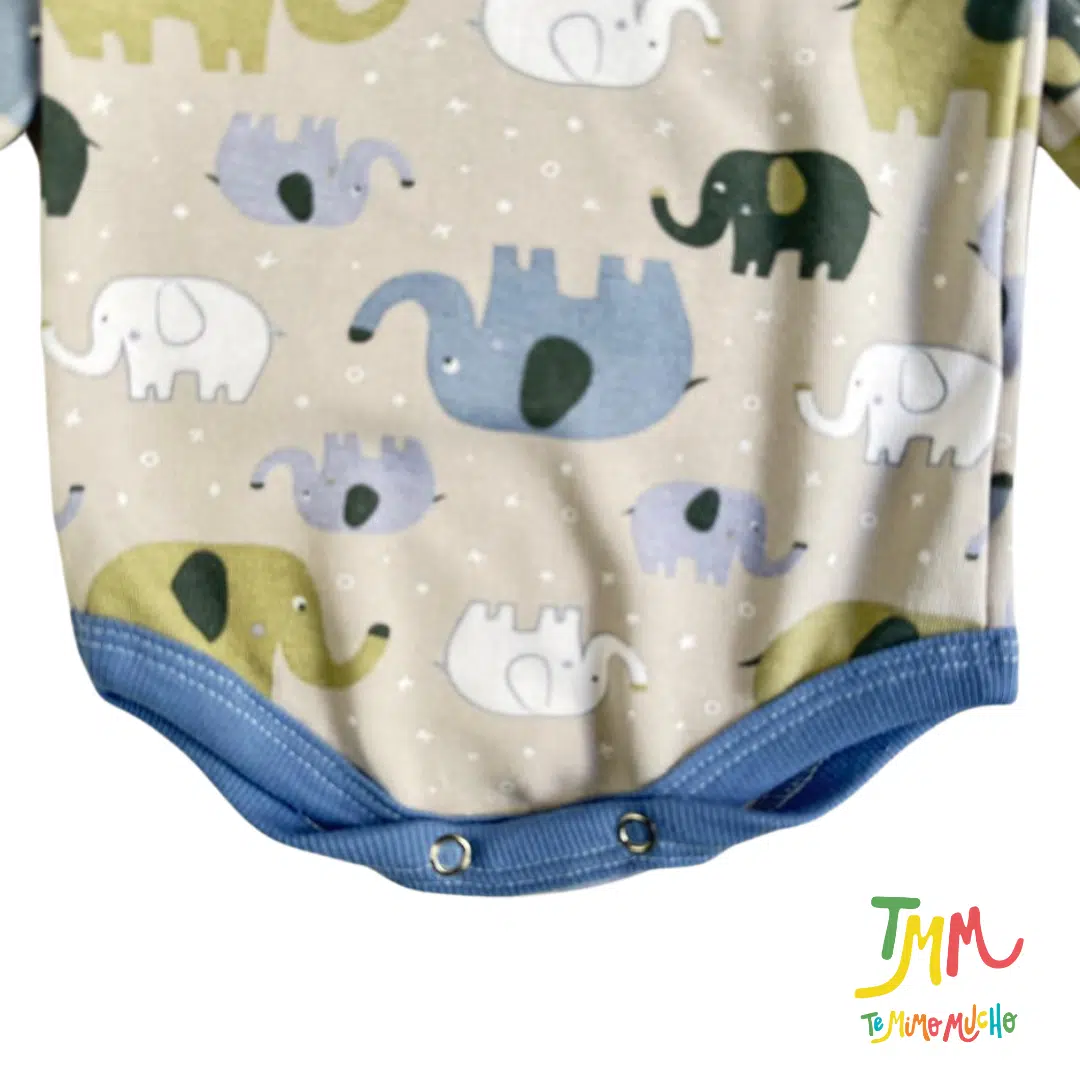 Body manga larga elefanto fondo gris - Image 2