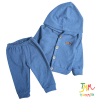 Conjunto campera de Daflon frizado azul