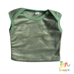 Chaleco cuello americano plush frizado verde