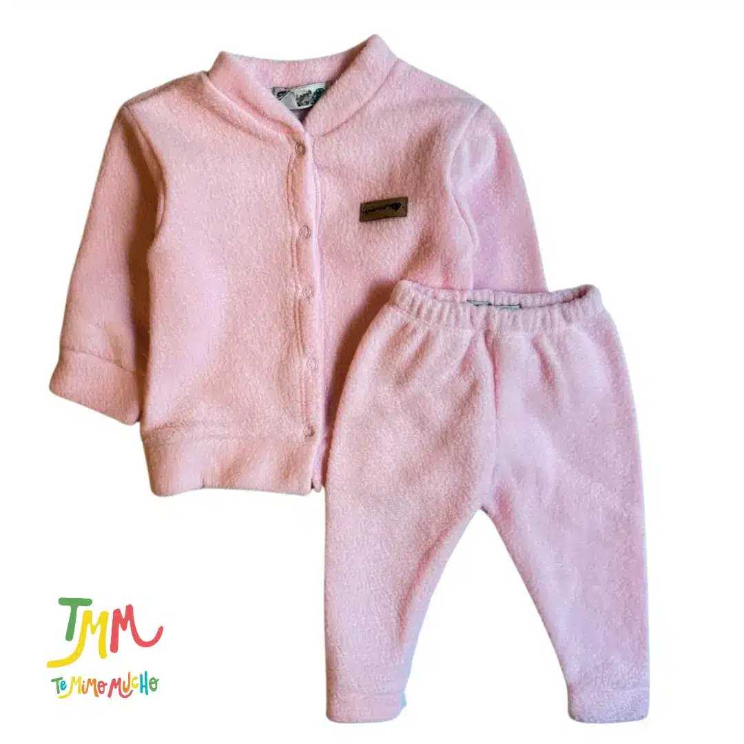 Conjunto polar saquito y babucha rosa - Image 4