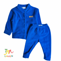 Conjunto polar saquito y babucha azul - Imagen 2
