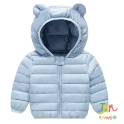 Campera importada CELESTE orejitas