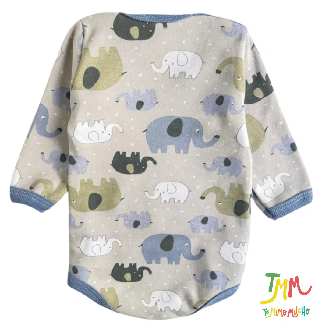 Body manga larga elefanto fondo gris - Image 3