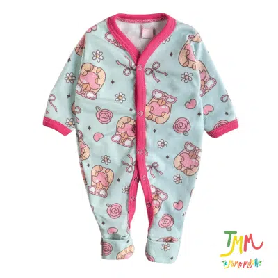 Enterito largo osito fondo celeste - Image 4