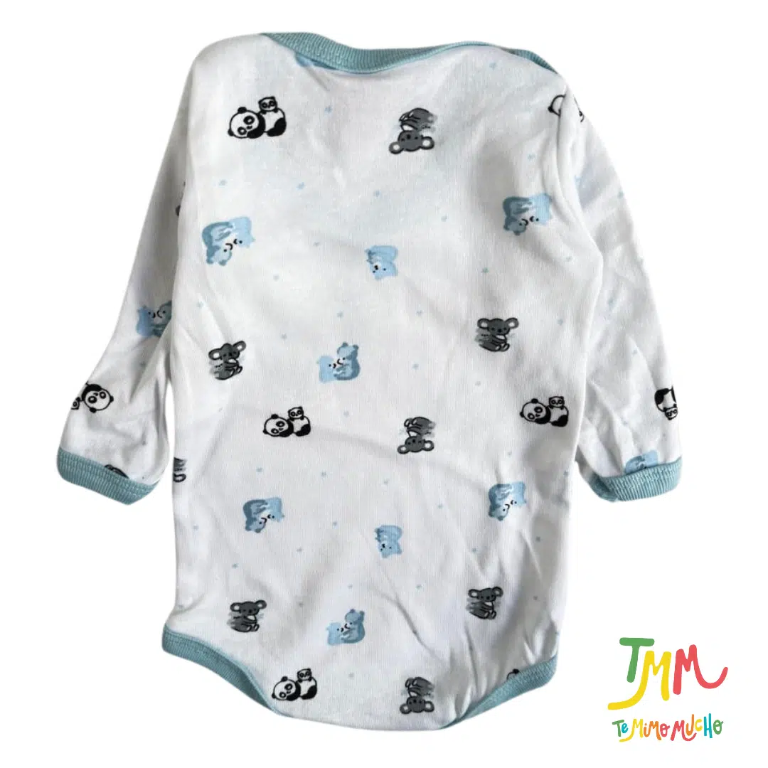 Body manga larga ositos chiquitos azul - Image 3