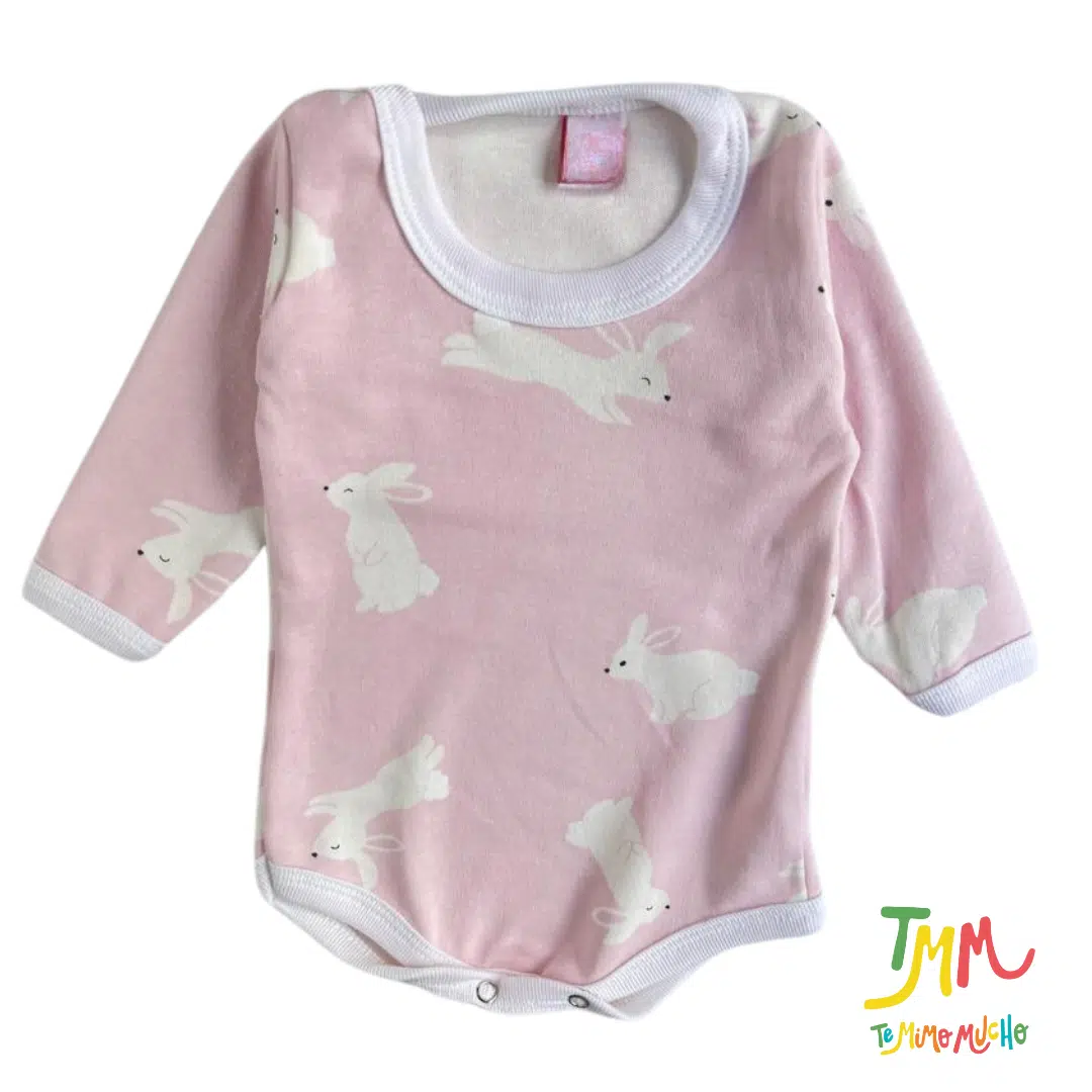 Body manga larga jonejito fondo rosa