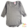 Body manga larga liso gris