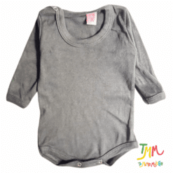 Body manga larga Liso Gris - Imagen 2