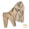 Conjunto campera de Daflon frizado beige