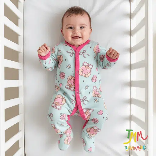 Enterito largo osito fondo celeste