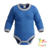 Body Manga Larga Liso Azul y Gris