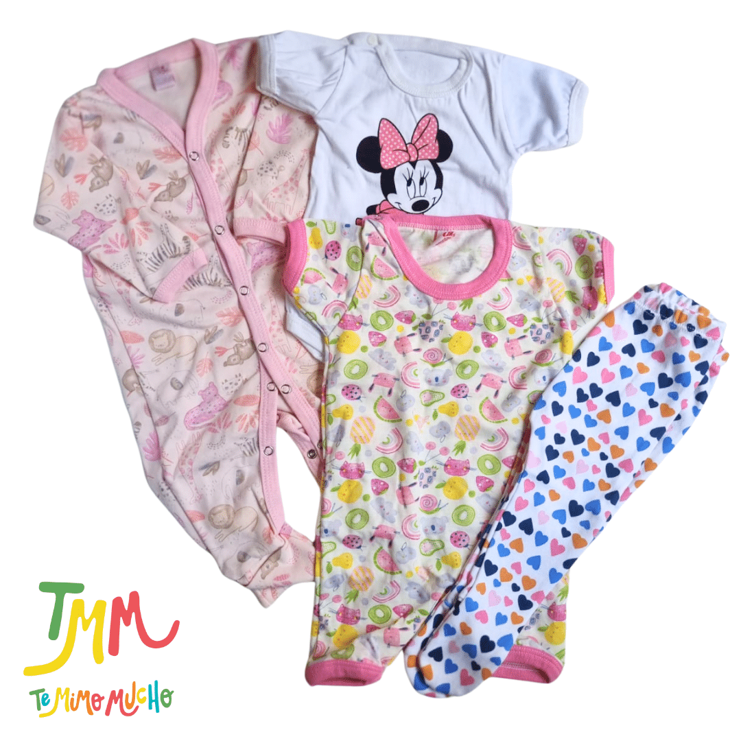 Set TALLE 6 A 9 MESES 4 PRENDAS NENA art 266
