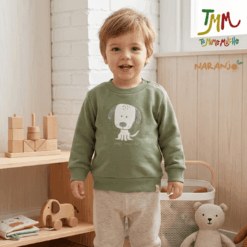 Buzo beba Naranjo Perrito - Verde