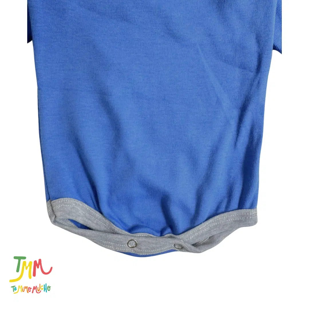 Body manga larga liso azul y gris - Image 3