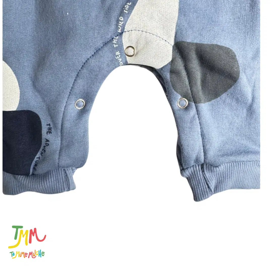 Conjunto frizado  Jardinero y body azul - Image 5