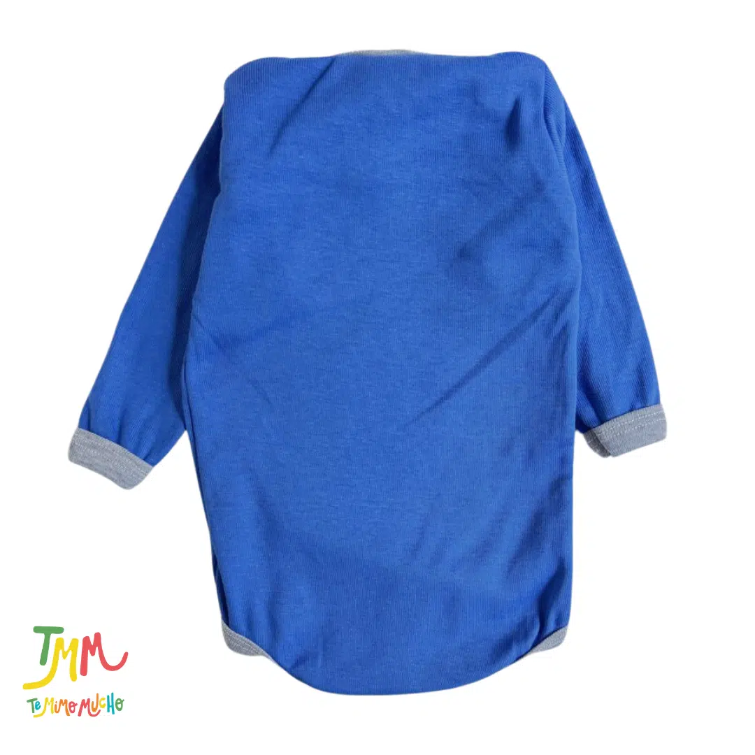 Body manga larga liso azul y gris - Image 4