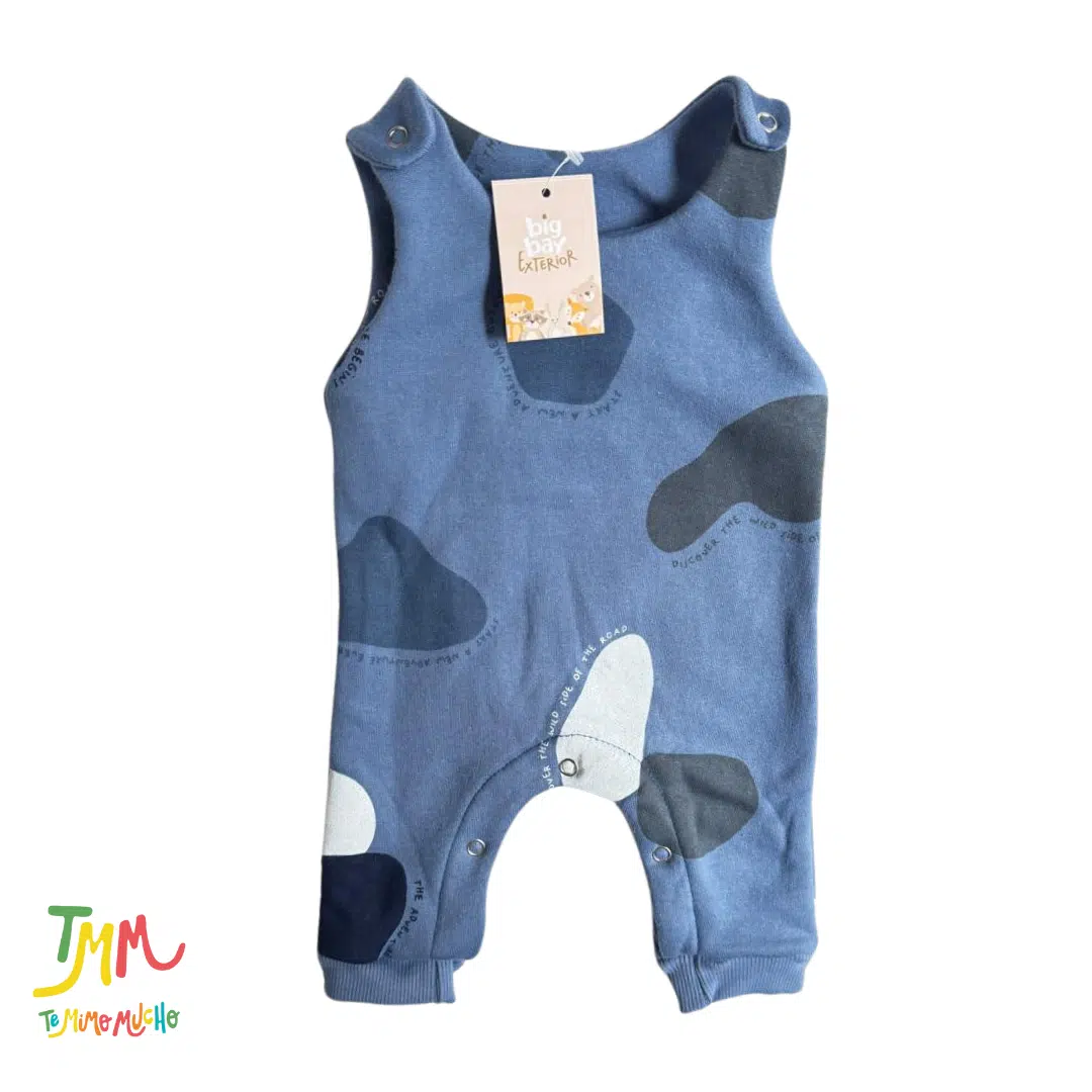 Conjunto frizado  Jardinero y body azul - Image 8