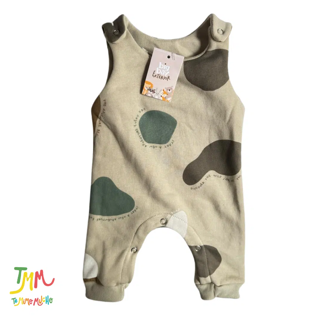 Conjunto frizado  Jardinero y body camel - Image 6