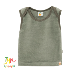 Chaleco verde cuello americano polar Naranjo