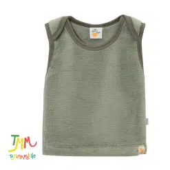 Chaleco verde cuello americano polar Naranjo