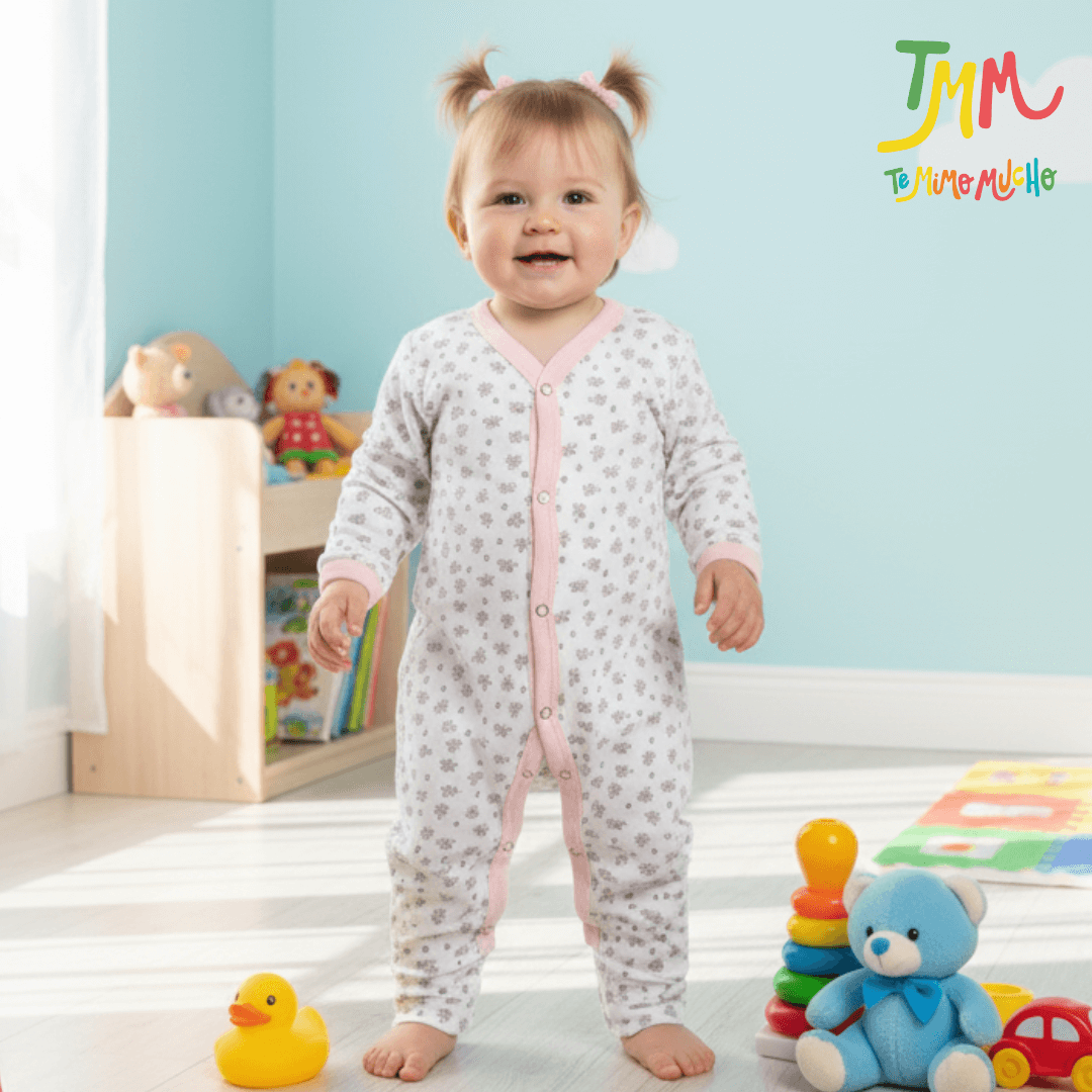 Enterito Largo Florcitas Fondo Blanco