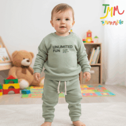 Conjunto Buzo y Babucha Friza Verde