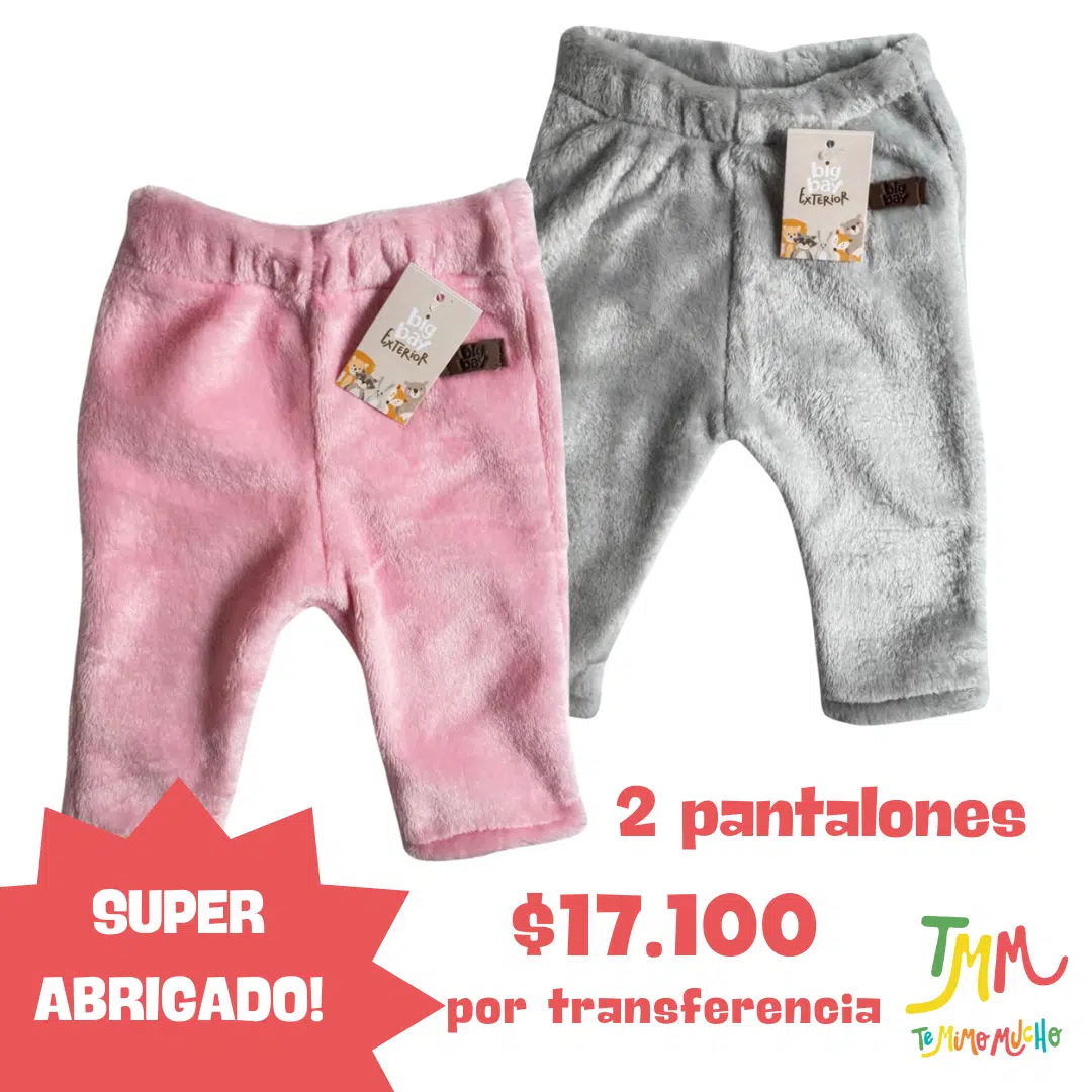 Set 2 pantalones peluche SUPER ABRIGADOS nena