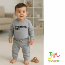 Conjunto buzo y babucha friza gris