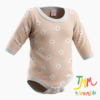 Body manga larga Margaritas Fondo Beige