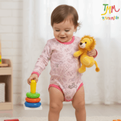 Body manga larga Selva rosa