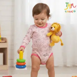 Body manga larga Selva rosa